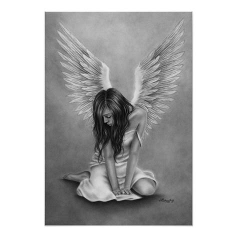 Heartbroken Angel Poster Zazzle Angel Art Angel Drawing Angel Posters