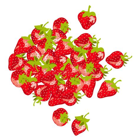 Pile Of Ripe Strawberries Stock Vector Illustration Of Delicious 5034661
