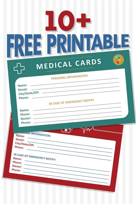 Free Printable Wallet Medical Card
