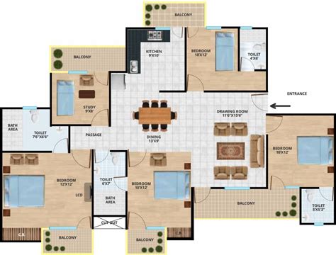 Find small modern farmhouse designs, ranch layouts & more. 1350 sq ft 4 BHK 4T Apartment for Sale in Revanta Multi ...