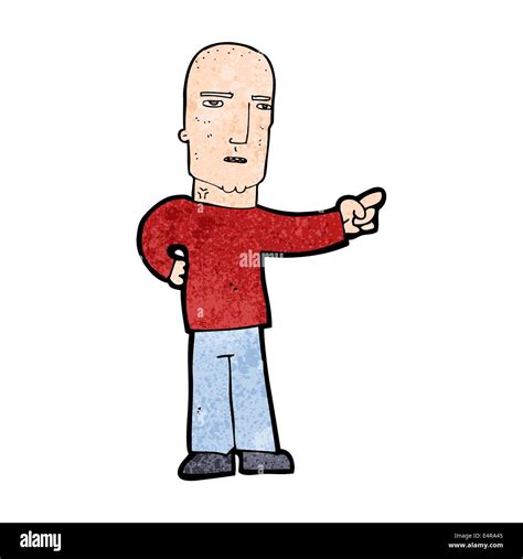 Cartoon Tough Guy Pointing Stock Vector Image And Art Alamy