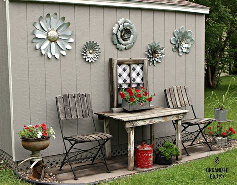 Bird & bee baths, statues, stepping stones, and other decor pieces available. A Few Changes To My Garden Shed Decor | Organized Clutter