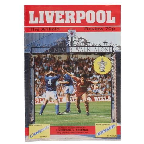 1988 89 Liverpool Vs Arsenal Programme Title Decider Football Programme