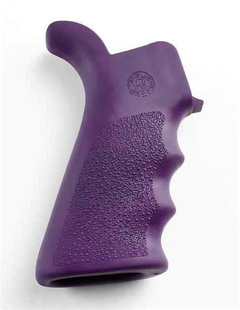 AR-15 / M16: OverMolded Rubber Beavertail Grip with Finger Grooves - Purple - Beavertail Grips ...