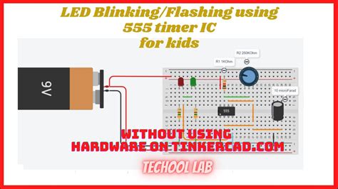 Led Flashing Or Blinking Using Timer Ic Without Having Hardware