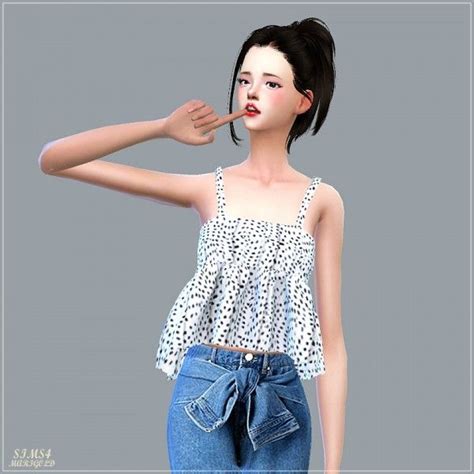 Sims4 Marigold Summer Flare Sleeveless • Sims 4 Downloads Marigold