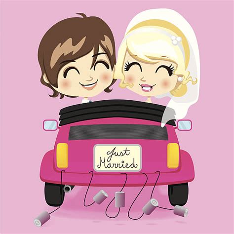 Just Married Car Clip Art Vector Images And Illustrations Istock