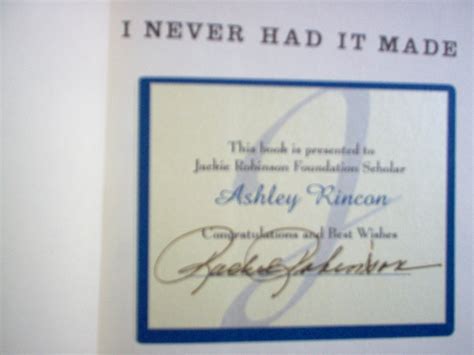 i never had it made by jackie robinson near fine hardcover 1987 2nd edition signed by author