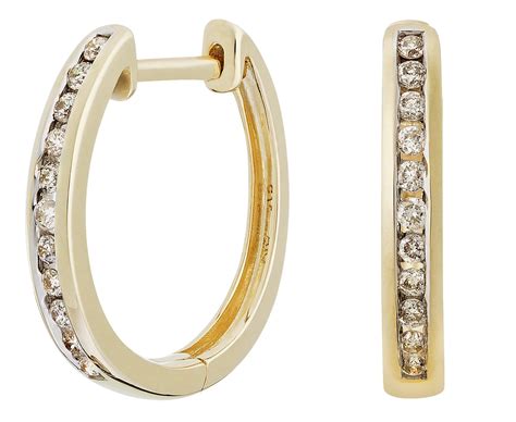 Revere 9ct Yellow Gold 015ct Diamond Huggie Hoop Earrings 7059920 Argos Price Tracker