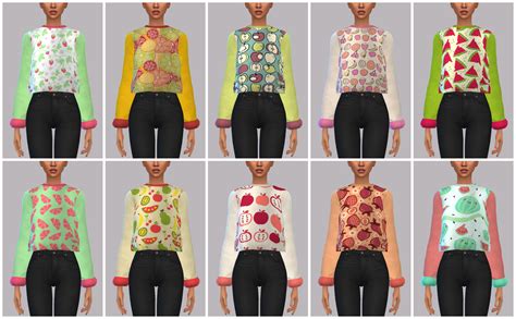 Womens Marigolds Sweatshirt Recolors Simsworkshop