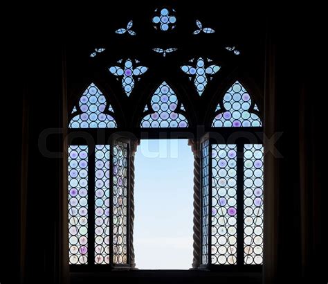 Medieval Window Silhouette Stock Image Colourbox