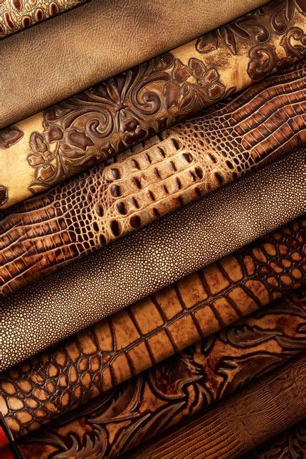 Embossed Leather Brown Aesthetic Fabric Leather