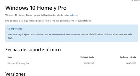 Microsoft Pone Fecha Al Fin Del Soporte Para Windows 10 Avivando Los