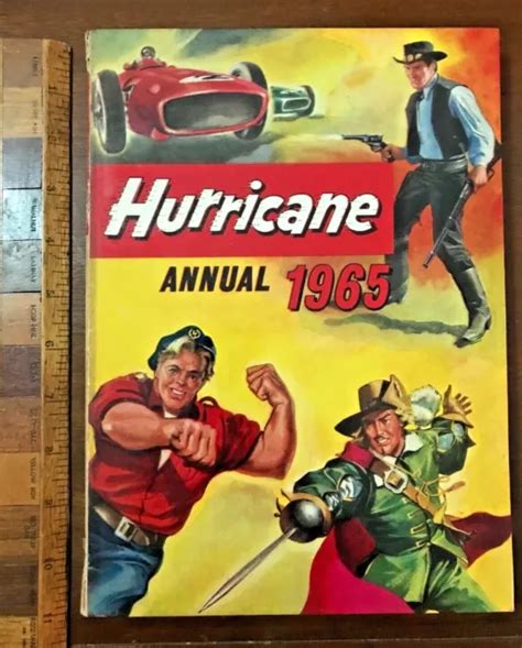 Vintage 1965 Hurricane Wild West World War Comic Story Book Annual Hb