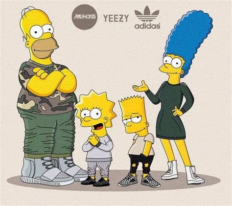 The Simpsons As Sneakerheads In Yeezy Boost In 2020 The Simpsons Simpsons Art Simpson Wave