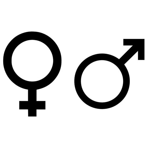 The Male And Female Symbols Are Shown In Black