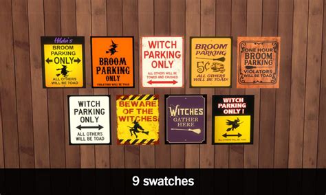 Talias Witchy Sims 4 Cc — Witchy Parking Signs Wall Sims 4 Base