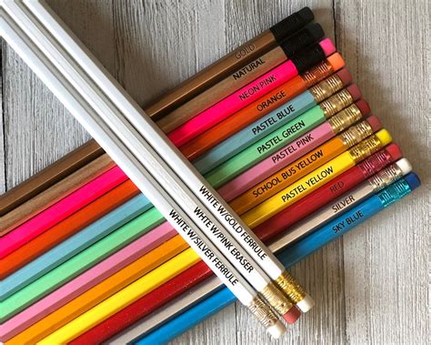 Individually Wrapped Engraved Pencils Personalized Pencil Etsy