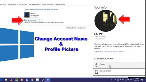 How To Change Profile Picture And Username Of Windows 10 Pc Or Laptop