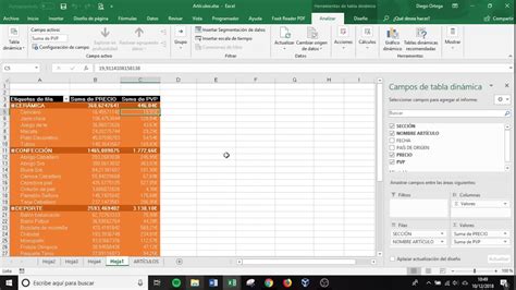Tablas Dinámicas En Microsoft Excel 2016 Avanzado Youtube