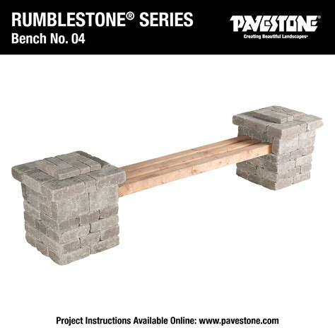 Rumblestone Series Bench No 04 Diy Project Pavestone Rumblestone