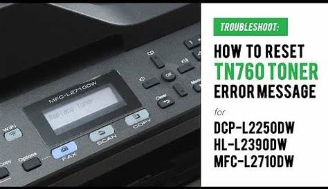 How to Manual Reset TN760 Replace Toner Error on Brother DCP-L2550DW