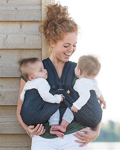 Minimonkey Twin Baby Carrier Grey Ergonomic And Easy To Wear Unisex