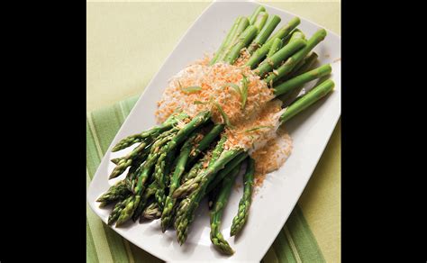 Asparagus pesto with gnocchi and ham pork. Herbed Panko Asparagus Spears