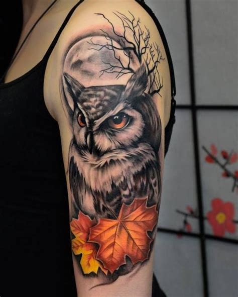 Realistic Owl Tattoo Animaltattoos Owl Tattoo Sleeve Realistic Owl