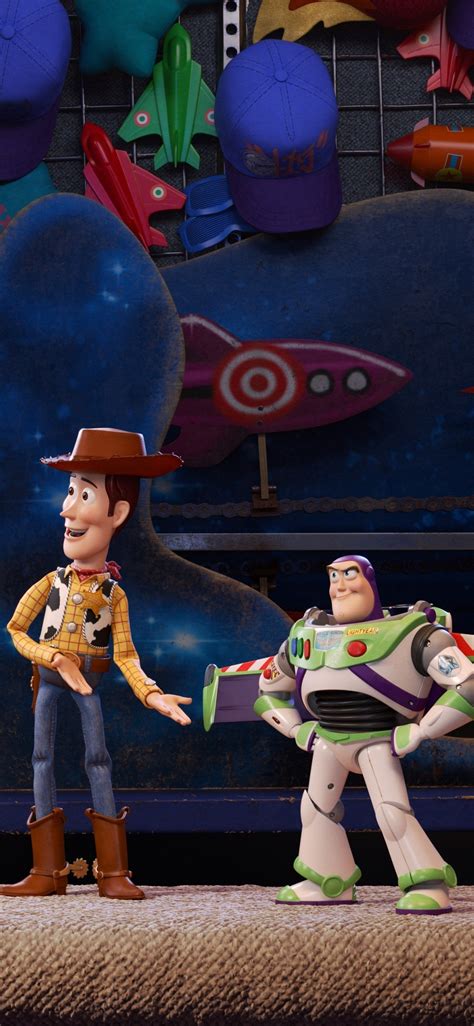 Download Wallpaper 1125x2436 Toy Story 4 Woody Buzz Lightyear