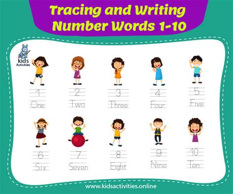 Free Writing Numbers In Words 1 10 Worksheets ⋆ Kids Activities