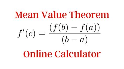 Mean Value Theorem Calculator And Grapher Online 2023