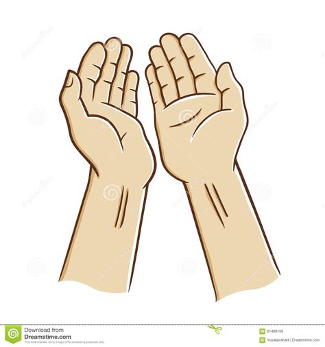 They wait still and almost invisible on a leaf or stem, ready to grab any passing insect. Open Hands Praying Stock Vector - Image: 61488106