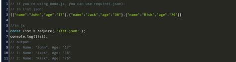 Read json file data in javascript. load json file into javascript Code Example