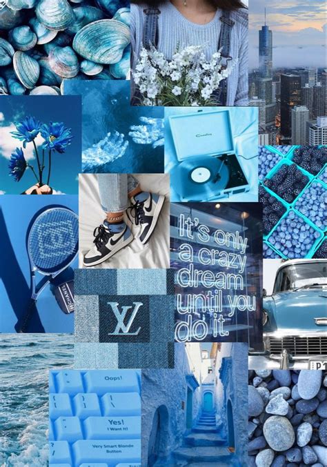 Blue Aesthetic Collage Wallpaper Collage Hintergrund Ipad Hintergrundbild Hintergrundbilder Blau