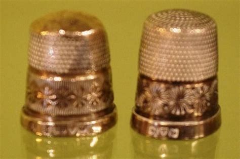 Two Sterling Silver Thimbles By Charles Horner Hallmarked Sewing