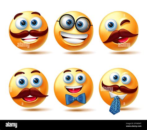 conjunto de vectores emoticones de smileys emoticonos 3d personajes sonrientes en feliz
