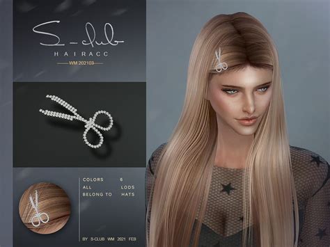 Scissor Hair Pin 202103 By S Club Wm At Tsr Sims 4 Updates