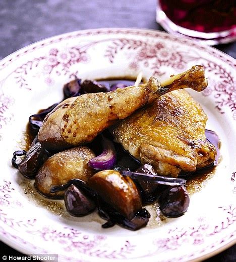 Recipe Guinea Fowl With Chestnuts Daily Mail Online