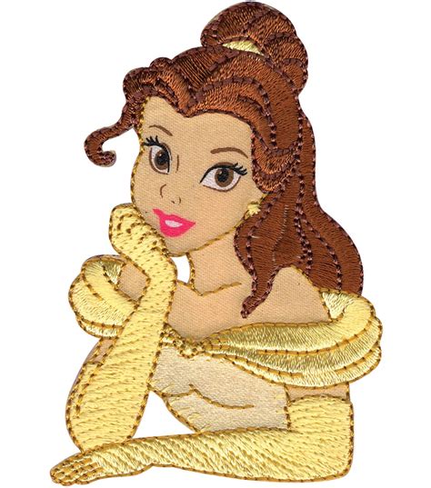 Disney Princess Iron On Applique Belle 2x3 1pkg Disney Embroidery