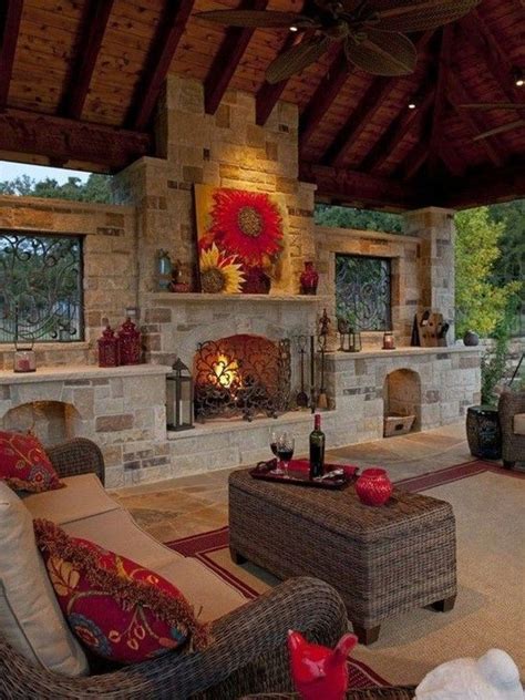 Stunning Rustic Fireplace Design Ideas Match With Farmhouse Style 30 Outdoor Fireplace Designs