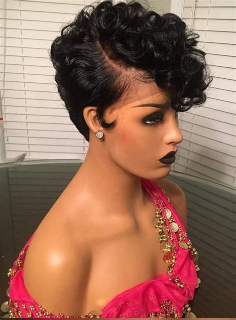Women Synthetic Full Wigs Short Afro Curly Wave Hair Black Wigs Pixie Cut Wig Us Ebay