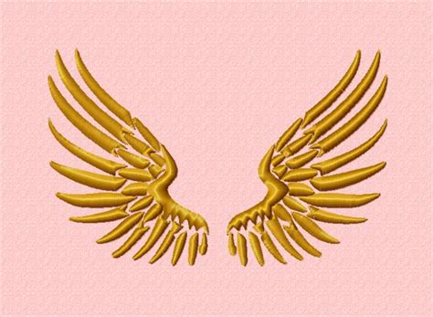 Angel Wings Embroidery Design Satin Dainty Angel Pretty Etsy