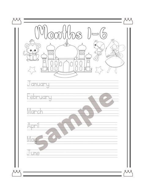 26 Handwriting Printables For Girls Letter Tracing Sheets And Etsy