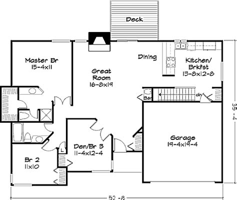You might also need beams. Ranch Style House Plan - 2 Beds 2 Baths 1400 Sq/Ft Plan ...