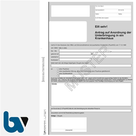 Antrag auf unterbringung eines minderjährigen kindes nach § 1631b bgb im wege der einstweilige anordnung (nur bei eilbedürftigkeit ankreuzen) eltern wollen eine genehmigung, ihr kind freiheitsentziehend unterbringen zu dürfen (§ 1631b i bgb). Borgard Verlag Shop • Ordnungswesen • PsychKG