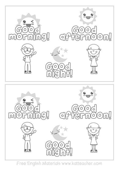 Download Good Morning Afternoon Evening Night Greeting Drawing