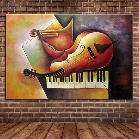 Buy Musical Instruments Hand Painted Oil Painting On