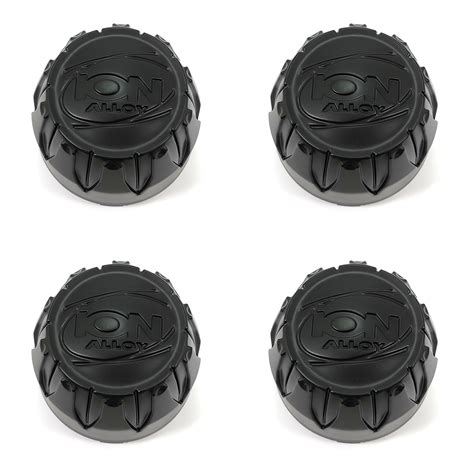 4x Ion Alloys Satin Black Wheel Center Hub Caps Black 3 516od Snap In Ebay