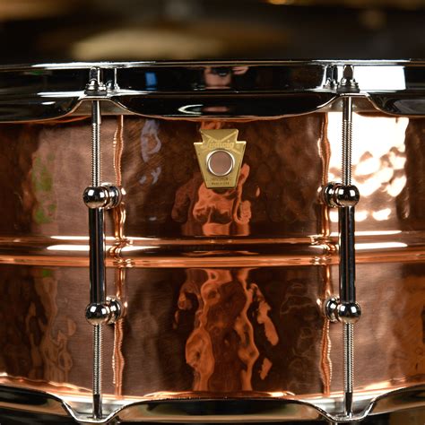 Ludwig 65x14 Hammered Copper Snare Drum Wtube Lugs Chicago Music